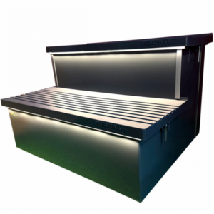 Pichler Dosiertreppe schwarz mit Licht